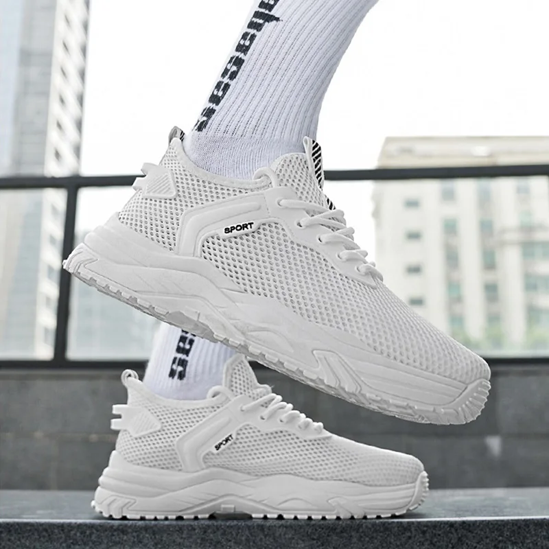 Oulylan Nuove scarpe sportive casual da uomo Mesh traspirante Leggero Suola morbida Sneaker Primavera Comode calzature da corsa antiscivolo