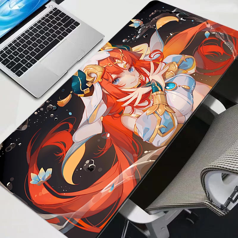 

Mouse Pad Anime Carpe Large Gamer Computer Mausepad Varmilo Keyboard G-genshin Impact Nilou Gaming Accessories Extended Desk Mat