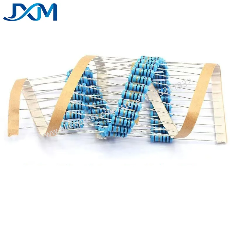 20pcs/lot 1W Metal film resistor element 1% Five-color ring 0.33R 1R 4.7R 10R 20R 30R 33R 47R 100R 200R 300R 1K 2K 4.7K 10K 1M