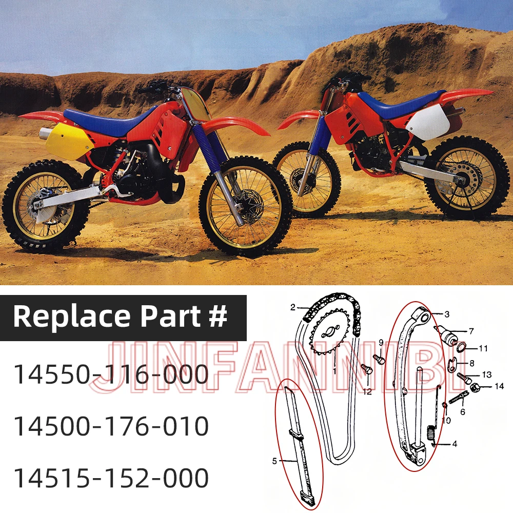 Cam Chain Tensioner Guide Spring Kit for Honda XR80R 1985-2003 #14550-116-000
