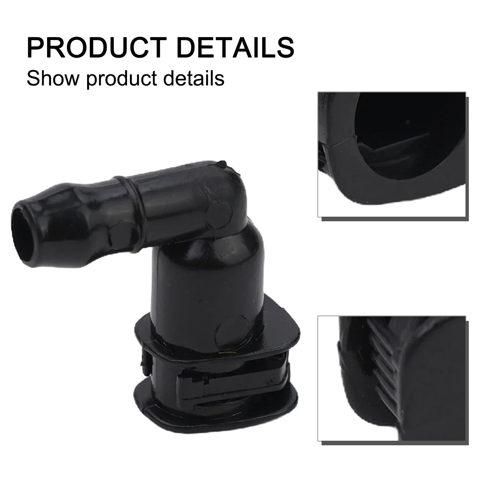 1pc Headlight Washer Connector Elbow For Skoda Plastic 1J0955665E Auto Care Black Car Repair Washer Pump Practical