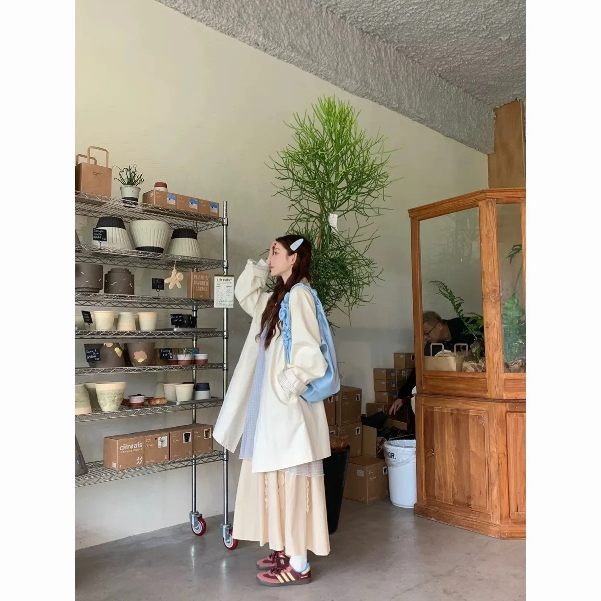 Trench da donna da donna allacciato all'aperto doppiopetto primavera estate strato di alta moda pezzo palangaro estetico Academia scuro