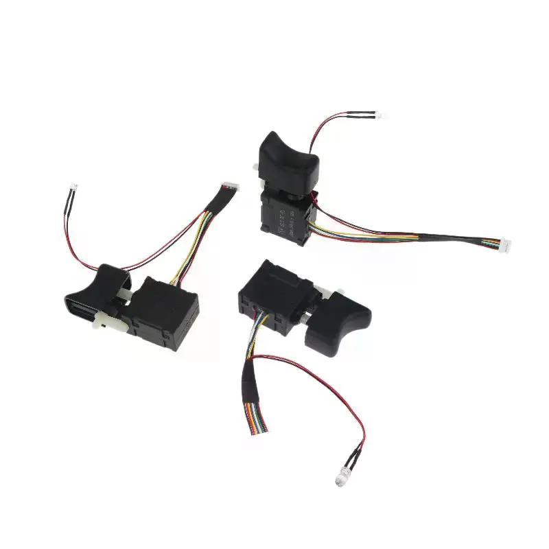 /PFU/1Pcs Cordless Drill Speed Control Brushless Push Button Trigger Electric Drill Switch With Small Light Power Tool Parts