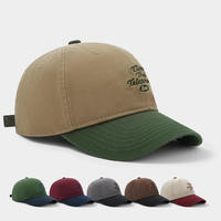 Vintage Embroidery Letter Baseball Cap Patchwork Colours Women Sun Hat Men Casual Sports Cotton Adjustable Caps