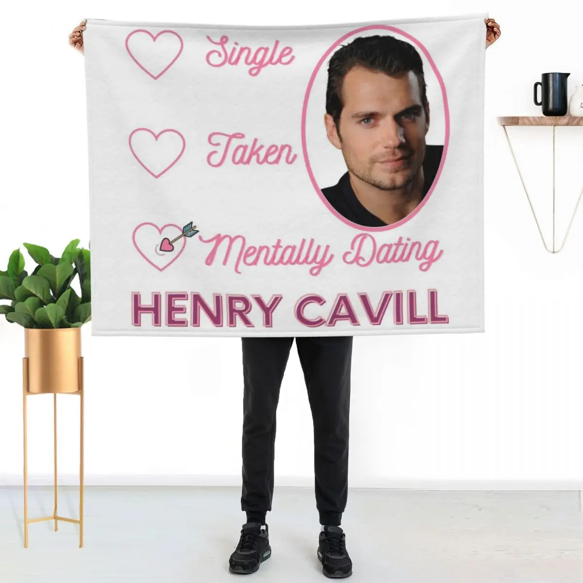 

Mentally Dating Henry Cavill Throw Blanket Cozy Throw Blanket for Bed Sofa Chair