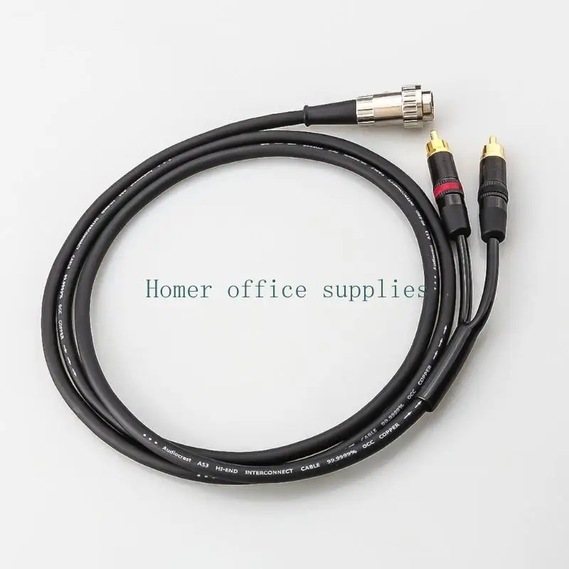 K43B Durability 4Pin DIN male to 2RCA Cable for HiFi and Studio Equipment