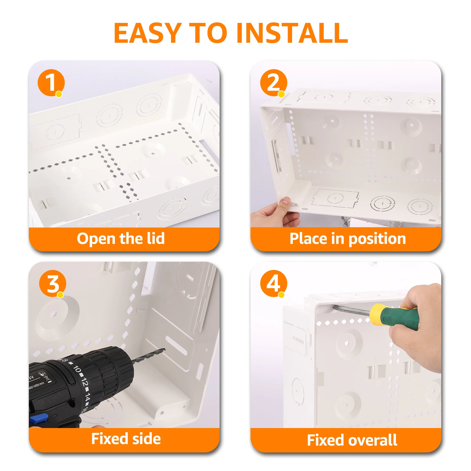 صندوق وسائط تلفزيون داخلي 9 بوصة، مجموعة إدارة الكابلات لمنفذ التلفزيون المريح لـ Roku، Apple TV، Fire TV Stick، Samsung