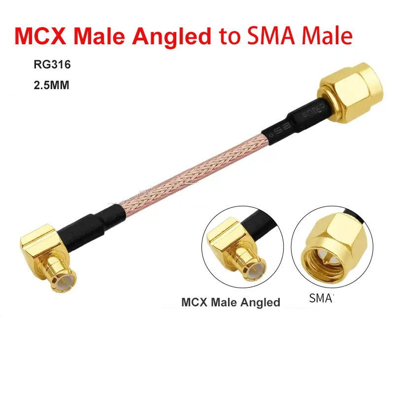 2Pcs RG316 10cm MMCX To SMA Male IPEX U.FL Cable MCX Female Plug RF Jack Jumper Pigtail Extension Adapter Cord Antenna