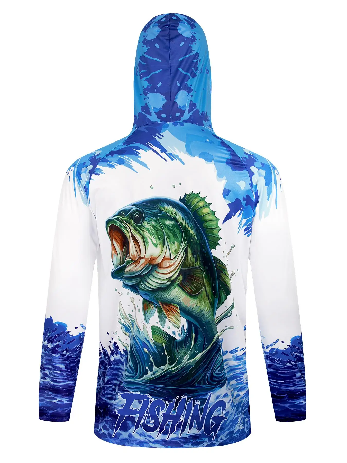 Fishing Hooded Shirt Upf 50 Fish Hoodies Cap UV Protection Long Sleeve Jersey Camisa Pesca Angeln Bekleidung Angling Tops Gear view 3