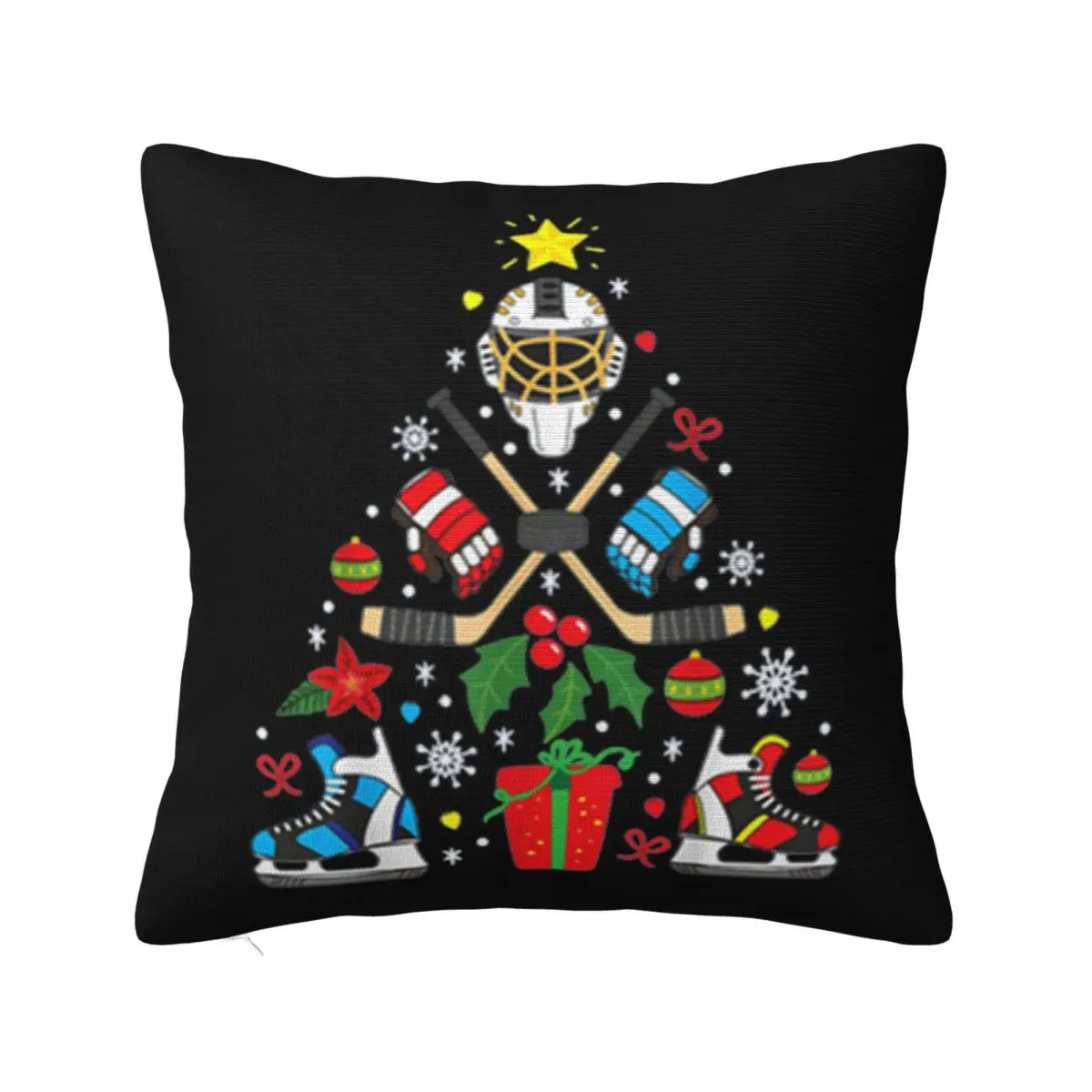 Ice Hockey Christmas Ornament Tree Xmas Christmas Loose Hot Sale Novelty High Quality Winter Pillow Case