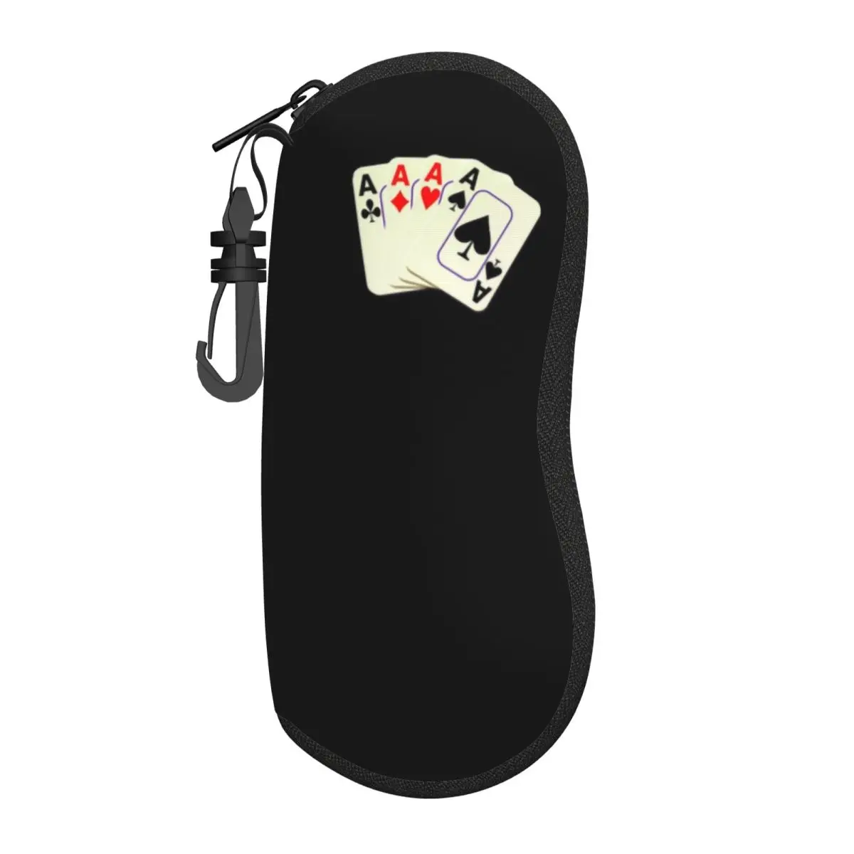 Custom Ace Of Cards Dress Shell Glasses Case Unisex Cool Fashion Poker Card Game Eyeglasses Case Sunglasses Protector Box