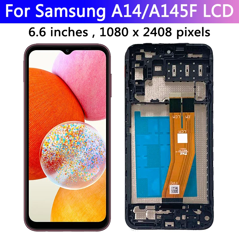 High Quality For Samsung A14 LTE LCD A145F A145M A145P Display Touch Screen Digitizer Assembly For Samsung A14 4G LCD