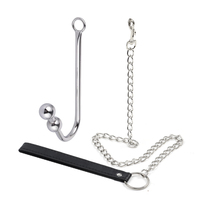 Stainless Steel Anal Hook With Long Leash Fetish Sexy Butt Plug SM Erotic Games Toys Slave Anal Toys Sex Tools For Couples