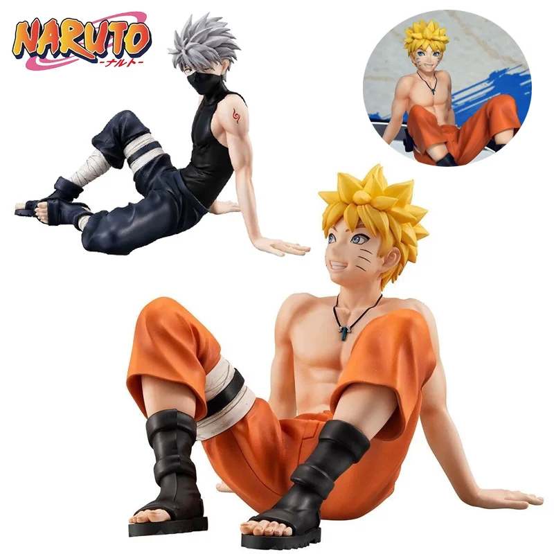 Figuras de acción de Naruto Kakashi, modelo de colección de PVC de Anime, juguetes sentados, adornos colgantes de escritorio para niños, regalos de navidad
