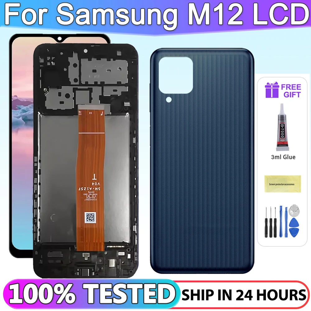 

100% Tested 6.5"LCD For Samsung Galaxy M12 LCD M127 M127F M127M LCD Touch Display Screen Digitizer Assembly Replacement