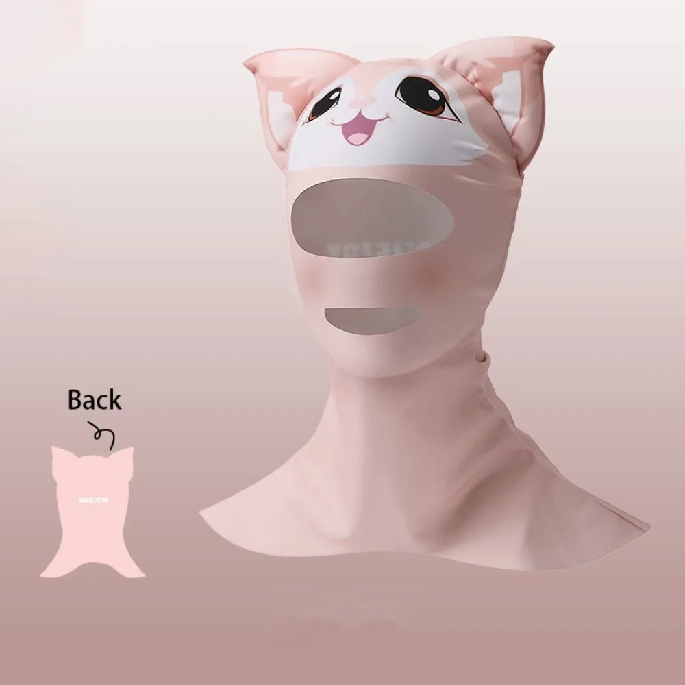 

Эластичный солнцезащитный крем, шарф для лица, ледяная шелковая маска, головной убор, маска для лица, маска для дайвинга, шарфы для лица, мультяшная шляпа, лицо, Gini, уличный