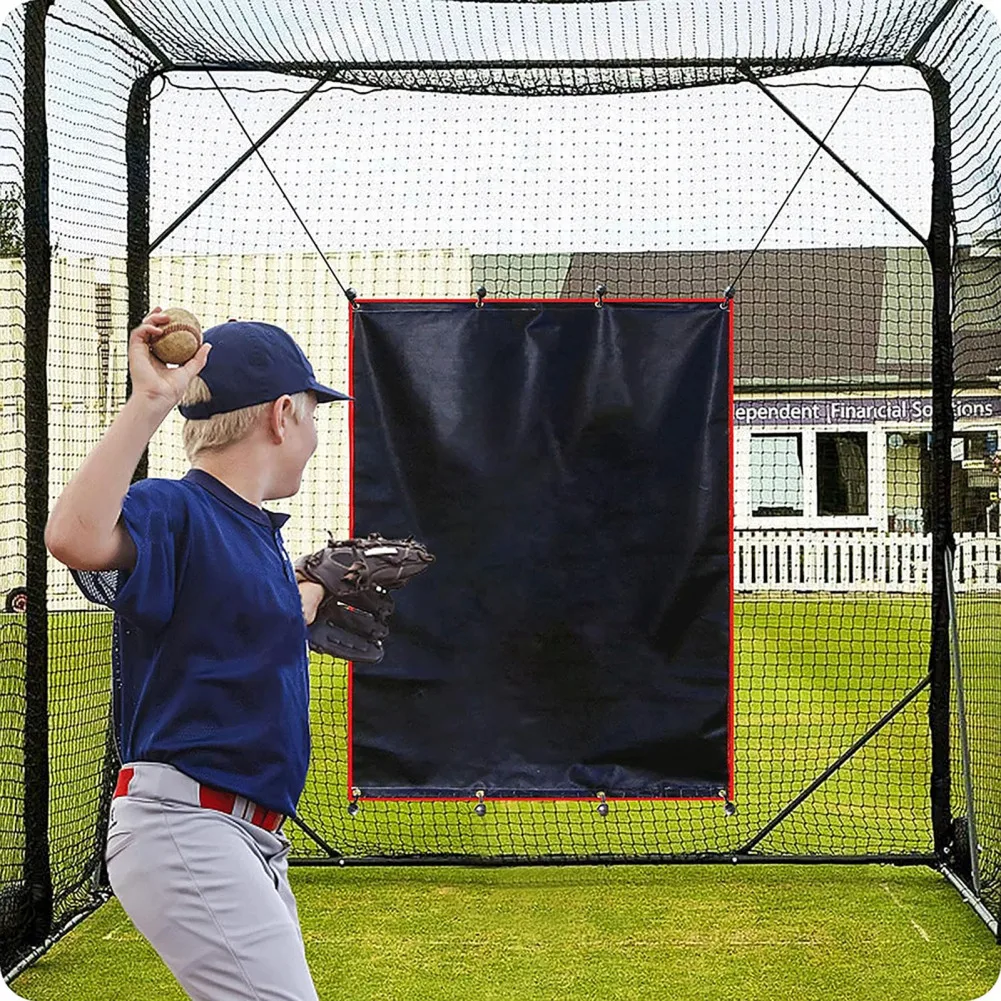 

Backstop Batting Cage Baseball Backstop Heavy Duty 4.8ft x 5.9ft For Baseball Softball Batting Hitting Pitching