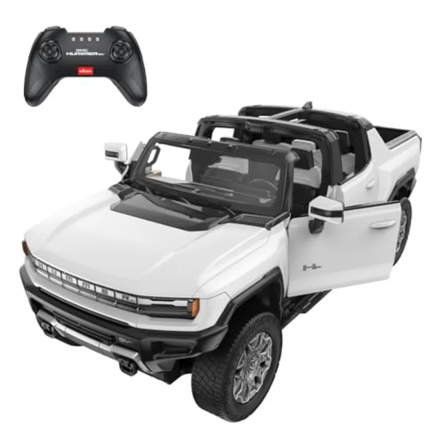 

Remote Control Car 1/16 Scale GMC Hummer EV Pickup RC Car Electric Off-Road Monster Truck for Boys White 2.4G