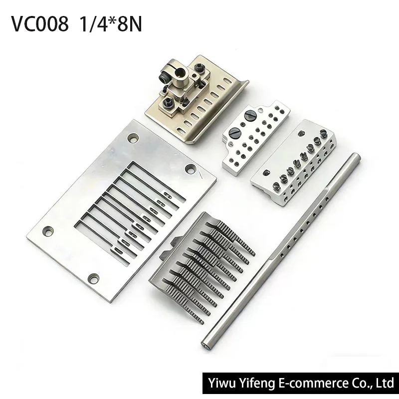 Juego de medidores de posición de aguja SIRUBA VC008 1/4×8N, kit de rueda de arrastre con banda elástica, adecuado para máquina de coser de arrastre por la cintura VC008
