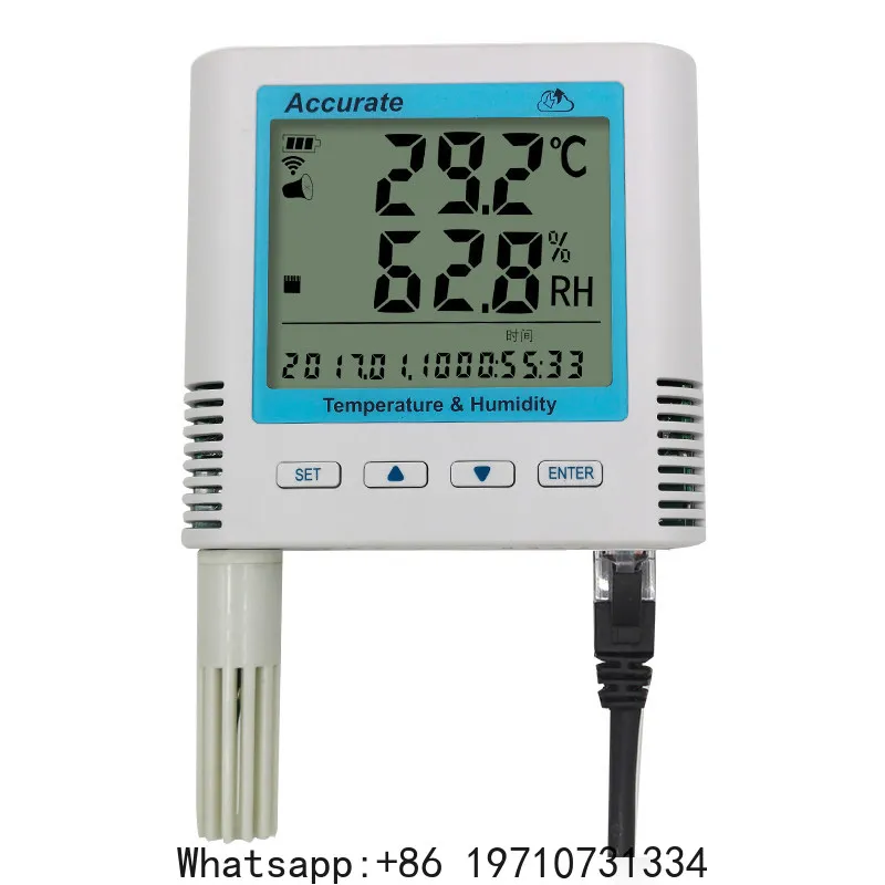RJ45 Server Room Temp & Humidity Alarm – Mobile App Real-time Online Monitoring Remote TH40N-E