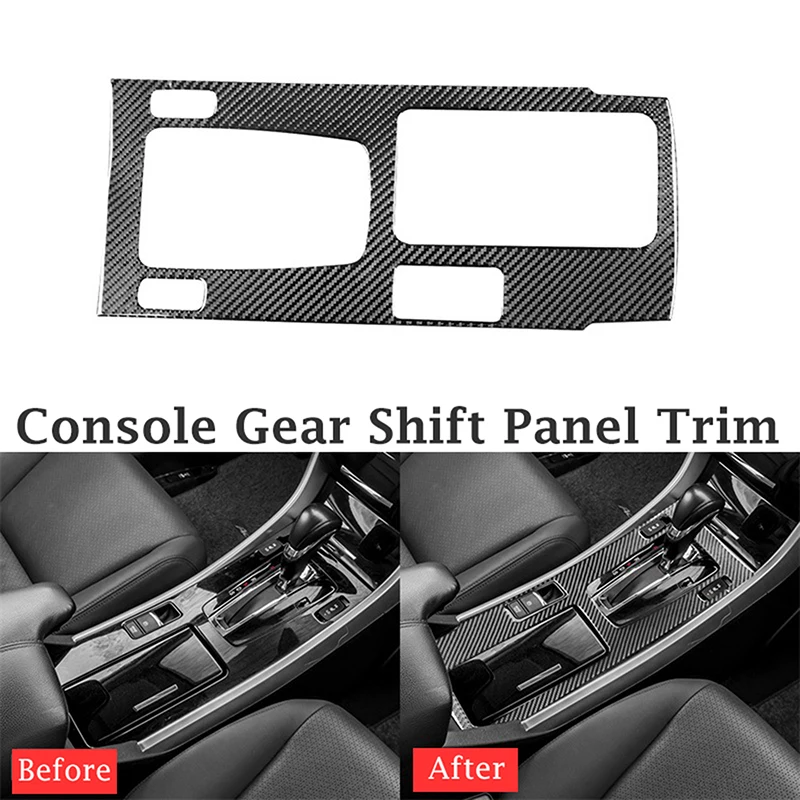 

Узор из углеродного волокна, центральная консоль автомобиля, крышка панели переключения передач, внутренняя отделка для Honda Accord 2013-2017, только для автомобиля с левым рулем