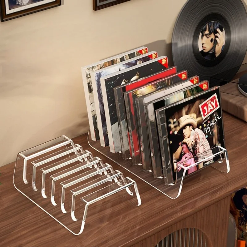 

Подставка для CD-дисков с отсеками для хранения пластинок, настольная акриловая подставка для организации и хранения виниловых пластинок и коллекций альбомов