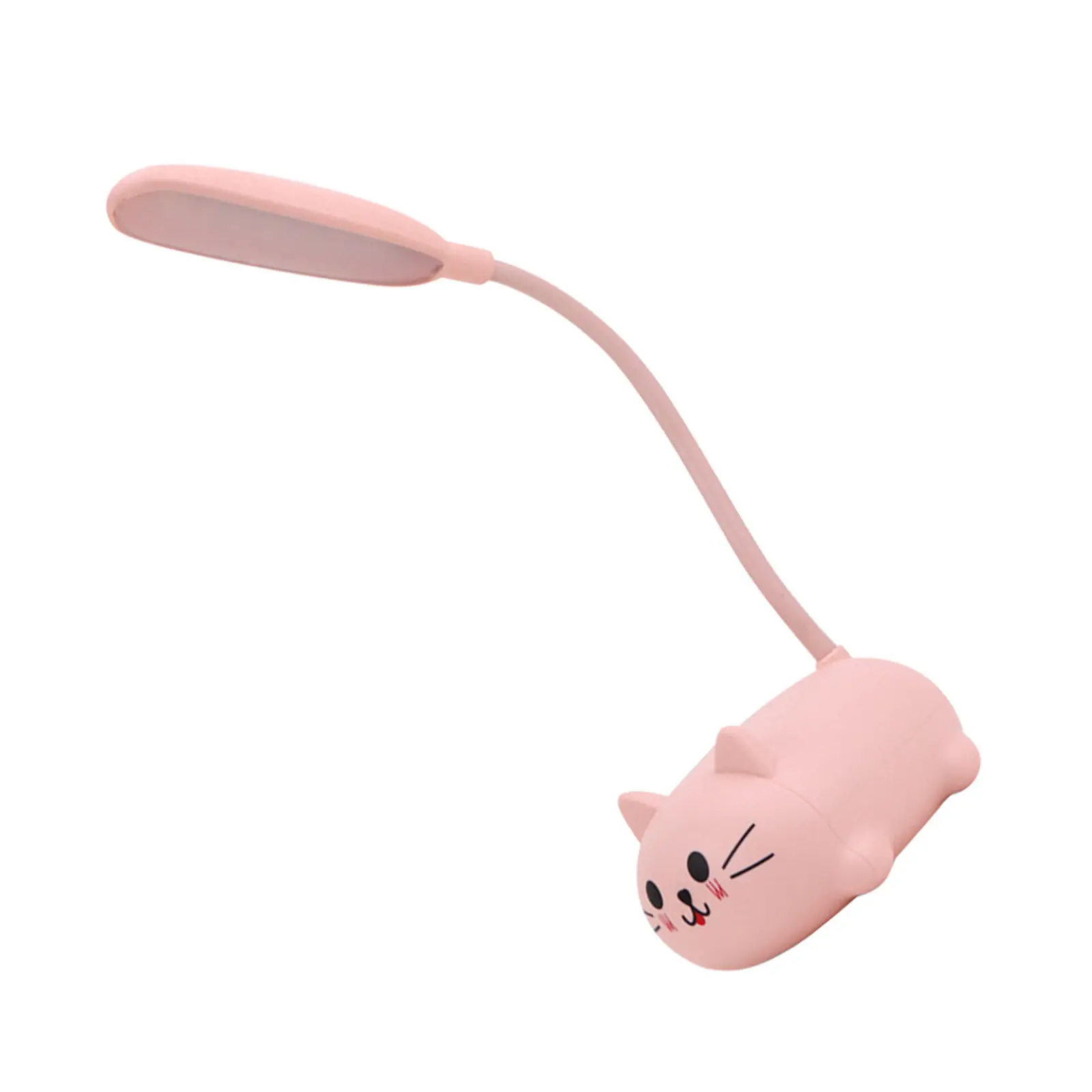 Pink Cat Night Lamp Cute USB Charging Lamp for Desk Study Room Kawaii Decorative Desk Accessory