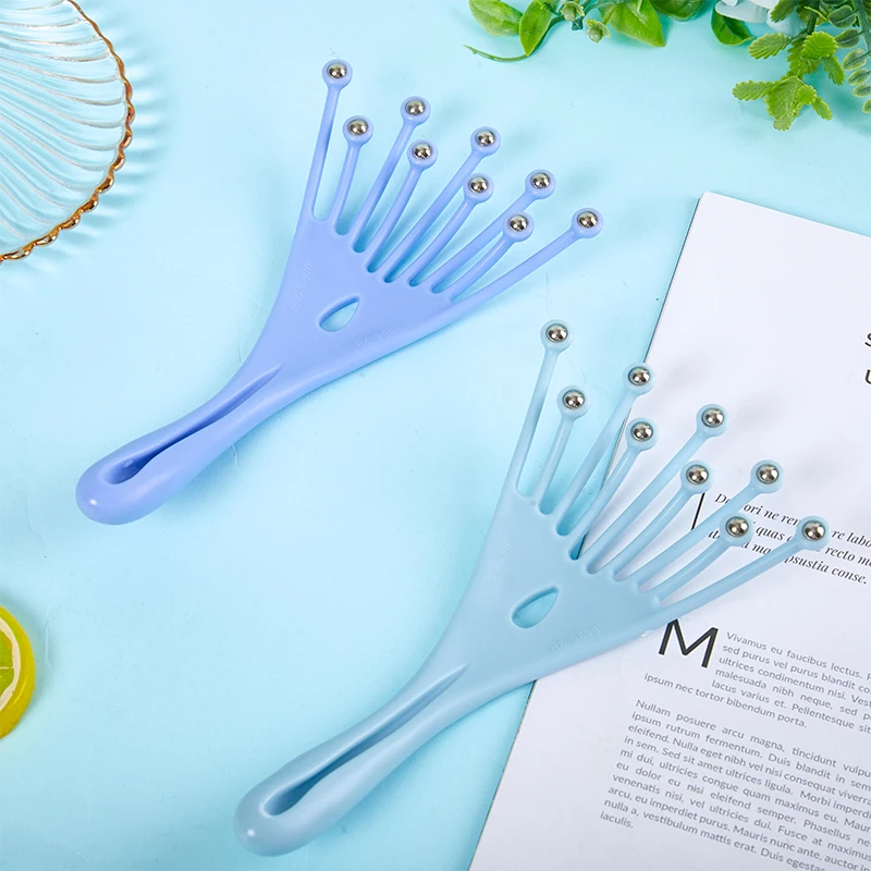 Head Massager Five Finger 9 Claws Manual Handheld Meridian roller ball scratcher For Hair Growth Stress Relief