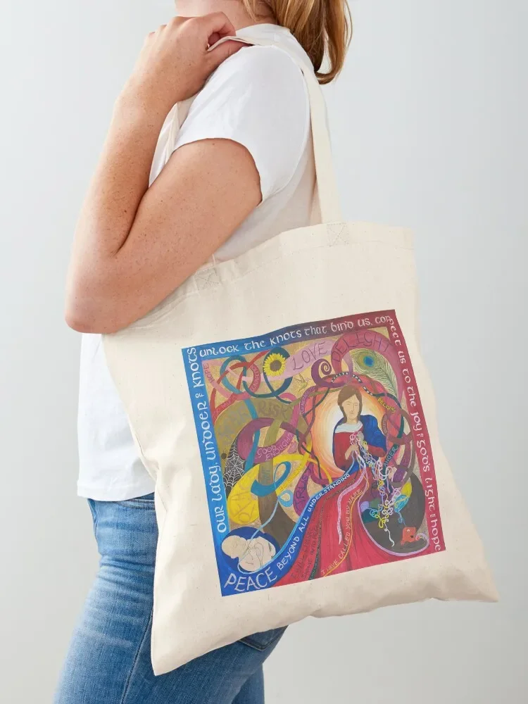 

Our Lady, Undoer of Knots Tote Bag Women's tote bag tote bags aesthetic custom fabric bag Handbags