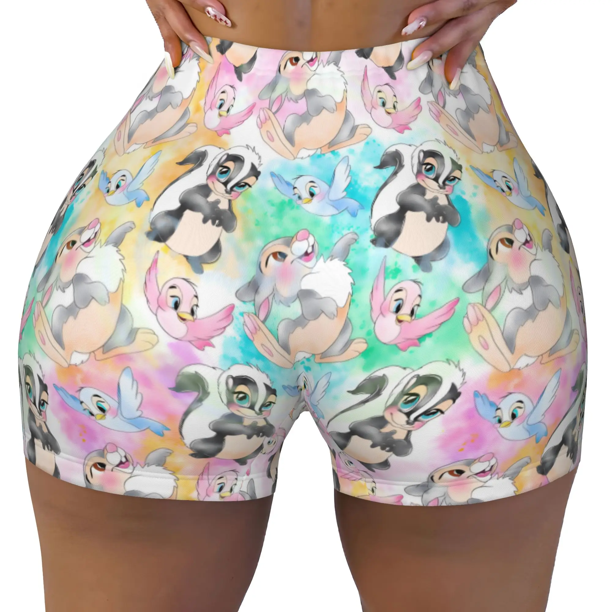 Custom B-Bambies Anime Gym Running Volleyball Shorts Women Beer Cartoon Workout Yoga Shorts