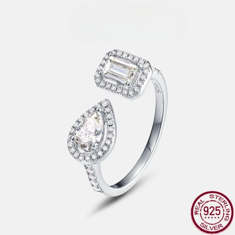 

New S925 Pure Silver Original Design Ins Style Fashion European and American Style Ring Wedding Jewelry