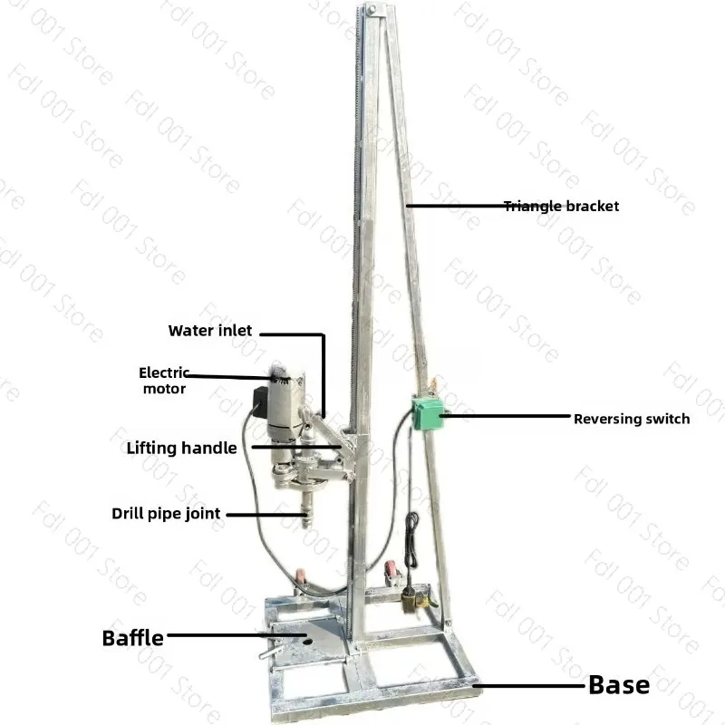 small drilling rig Transverse road perforator Two electric water well drilling rigs Portable drilling equipment