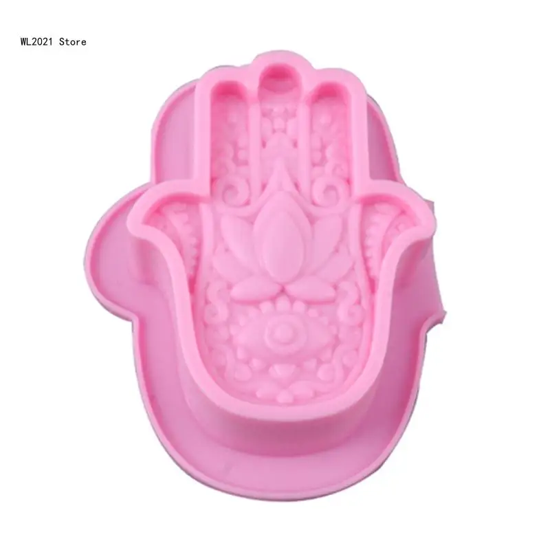 Non-toxic Handmade Cake Soap Silicone Mould for DIY Craft Making Interior Decoration Hand Silicone Mold Hand of Fatima