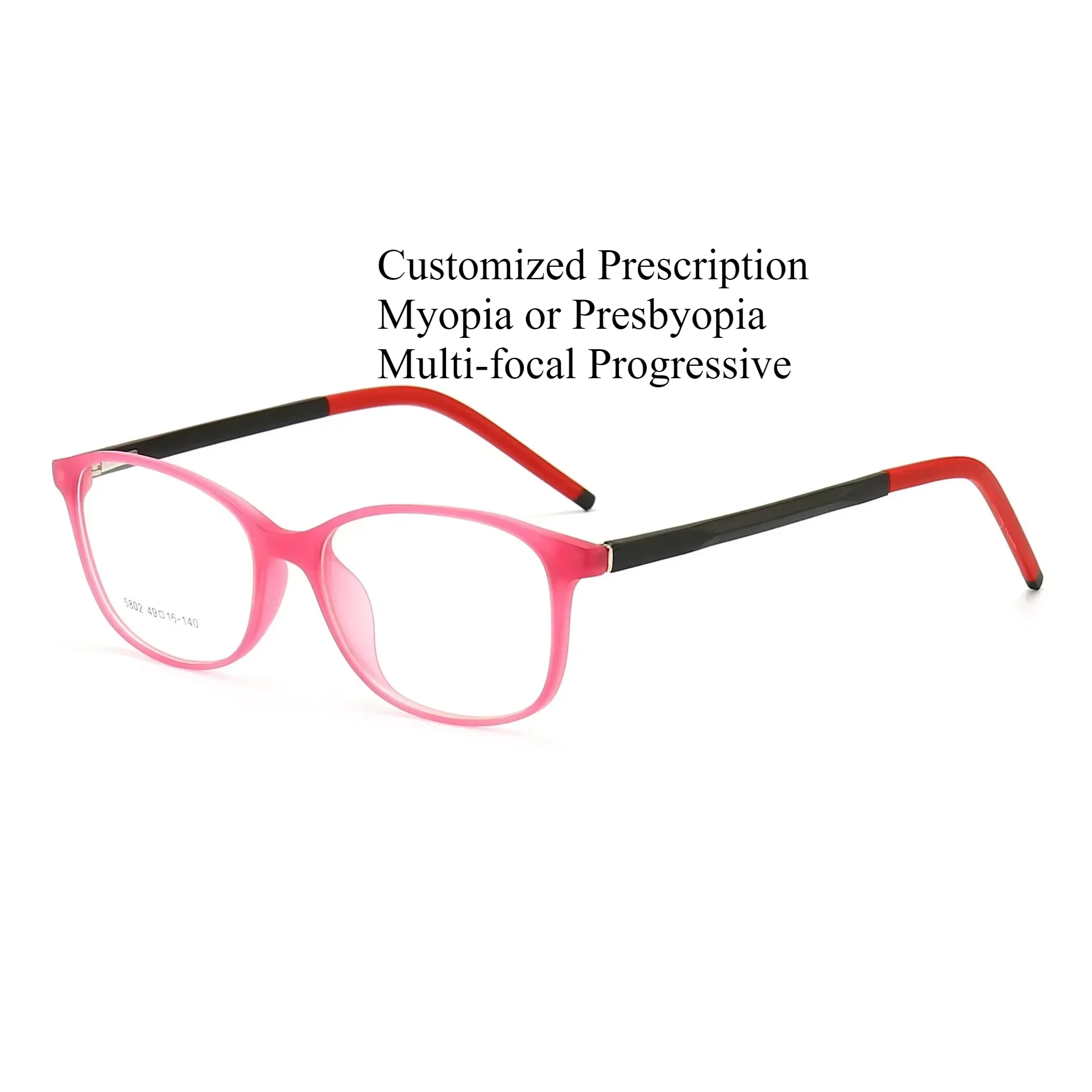 Customized Prescription Men Women TR90 Frame Photochromic Myopia Reading Glasses Multi-focal Progressive Lens