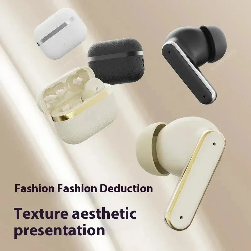 Наушники TWS In-ear Bluetooth 5.3, кожаные наушники-вкладыши с сенсорным управлением, беспроводная гарнитура для видеоигр, музыки, праздничный подарок