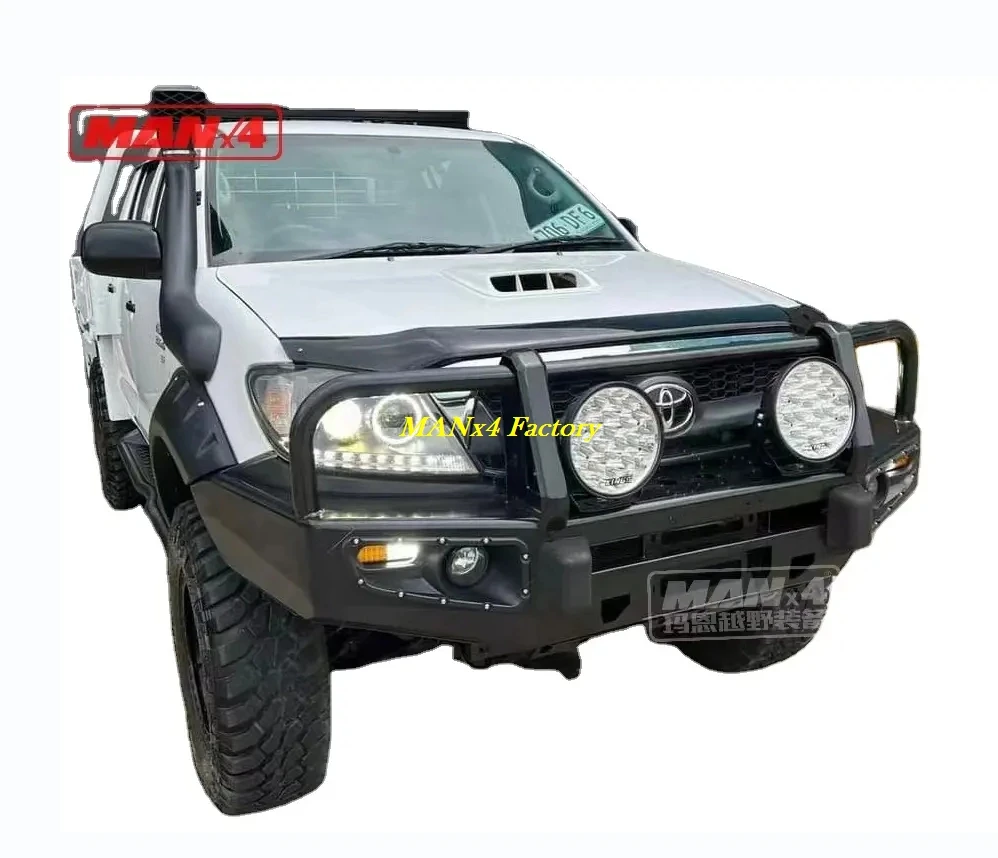 

TOP MANx4 Steel Bull Bar Front Bumper Nudge Bar for Hilux Vigo 05-11