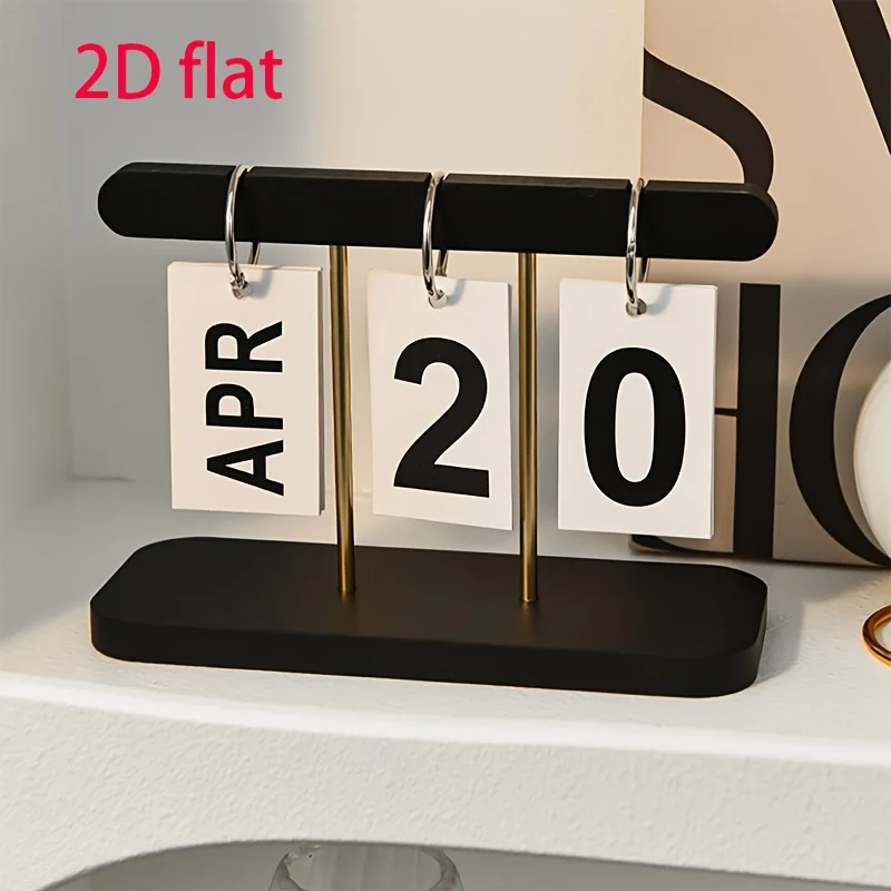 

Nordic Style Creative Page-Turning Desk Calendar, Everyday View, English Language, Home and Office Decorative Calendar