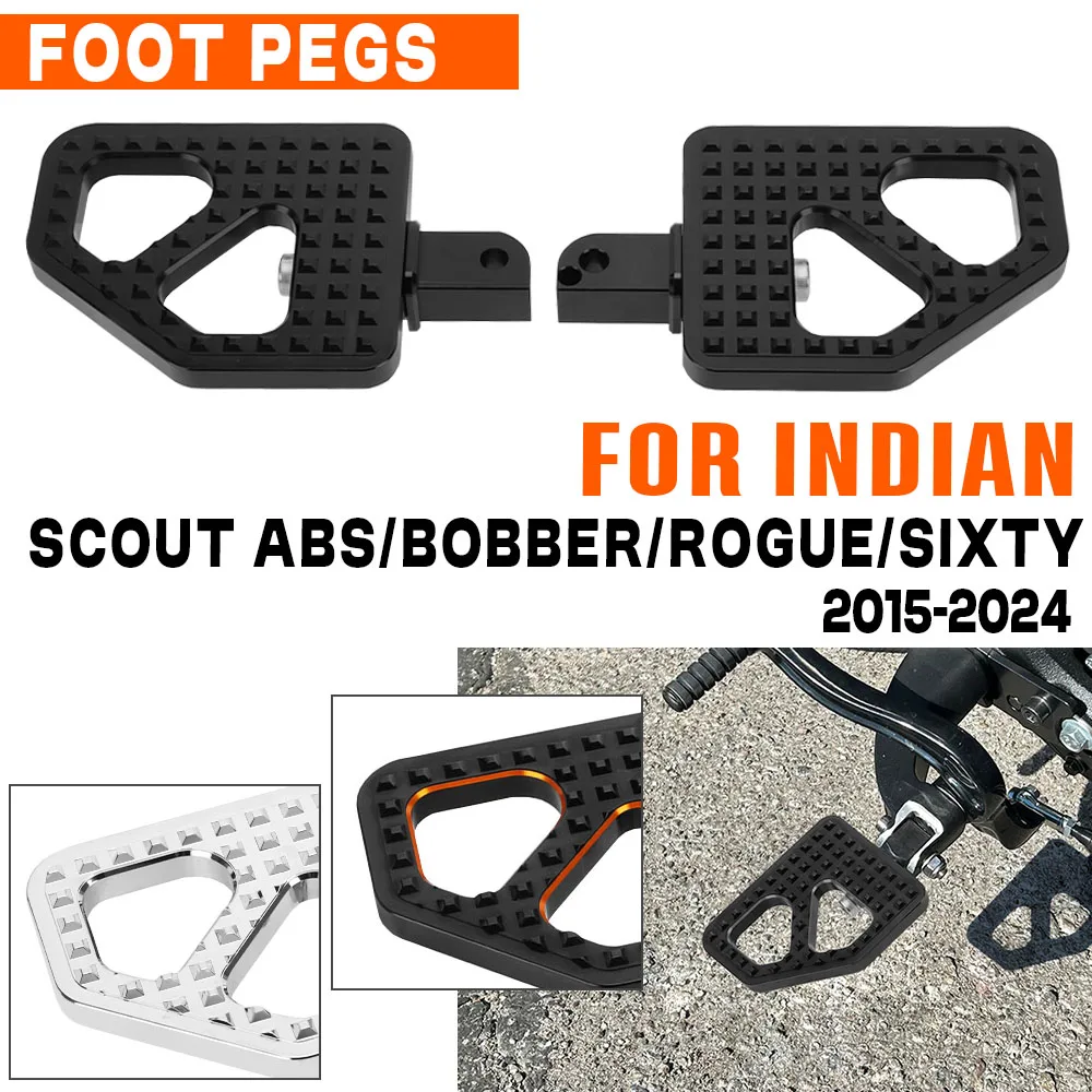 

Регулируемая задняя подставка для ног мотоцикла, пассажирская подножка, широкие подножки для Indian Scout Bobber Twenty ABS Sixty Rogue 2015-2024