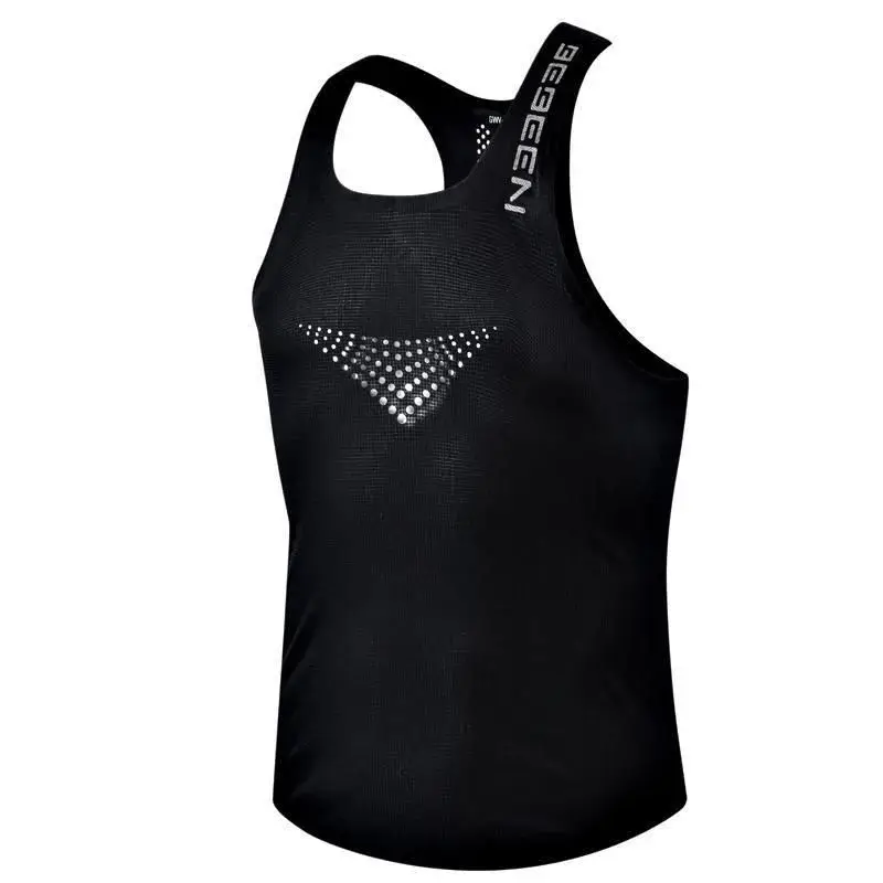 Mens Vest Mesh Breathable Quick Dry Outdoor Sports Sleeveless Top Lightweight Slim Fit Tank Top Men'S Fashion 2024 Summer New