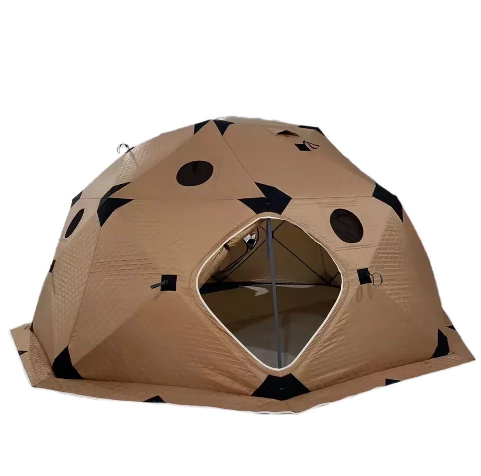 

Outdoor Hiking Insulated Octagon Ice Fishing Dome Tent Spherical Winter Camping Multi-person Warm Pop-up Hot Sauna Tent