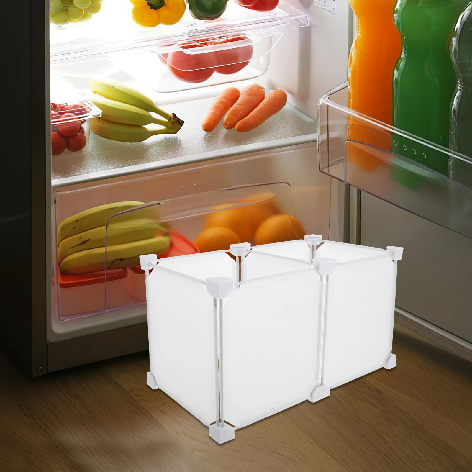 

Plastic Refrigerator Cabinet Partition Shelf Divider for Deep Freezer Chest Freezer and Kitchen Storage Organizer Bins Fridge