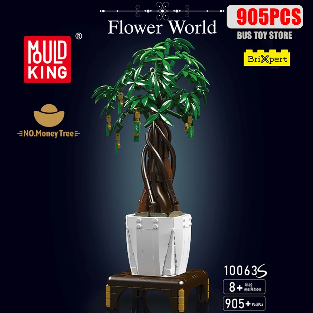 

Mould King Creative Bonsai Series Money Tree building block Plant model DIY small particles Toys for Adults Kids Gifts 10063