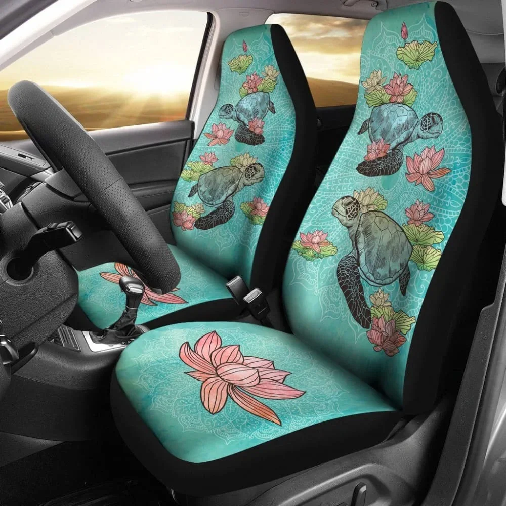 

Чехлы на автомобильные сиденья Lotus Sea черепаха, комплект из 2 универсальных защитных чехлов на передние сиденья