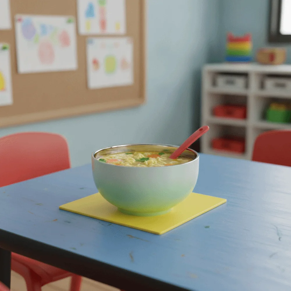 304 Stainless Steel Candy-Colored Rice Bowl Heat-Resistant Drop-proof Kindergarten Insulated Bowl Double-Layer Gradient Color