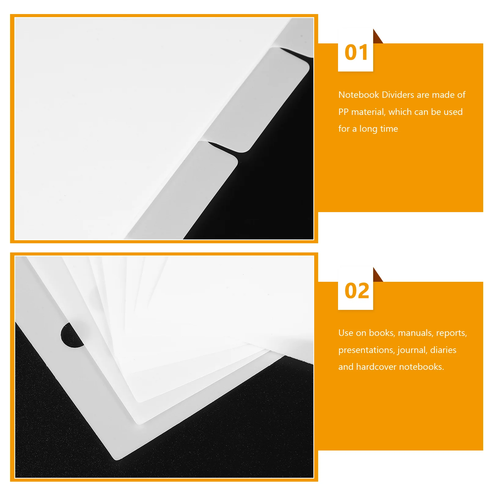 Loose-leaf Cover Index Page Book 3 Holes 8 Pages White Separator Card Classification Simple Hand Accounting Accessories Labels