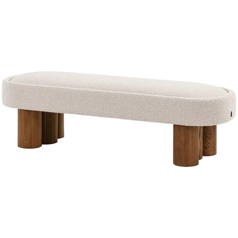 

Nordic solid wood shoe changing stool sofa stool bedroom bedside stool simple shopping mall bench