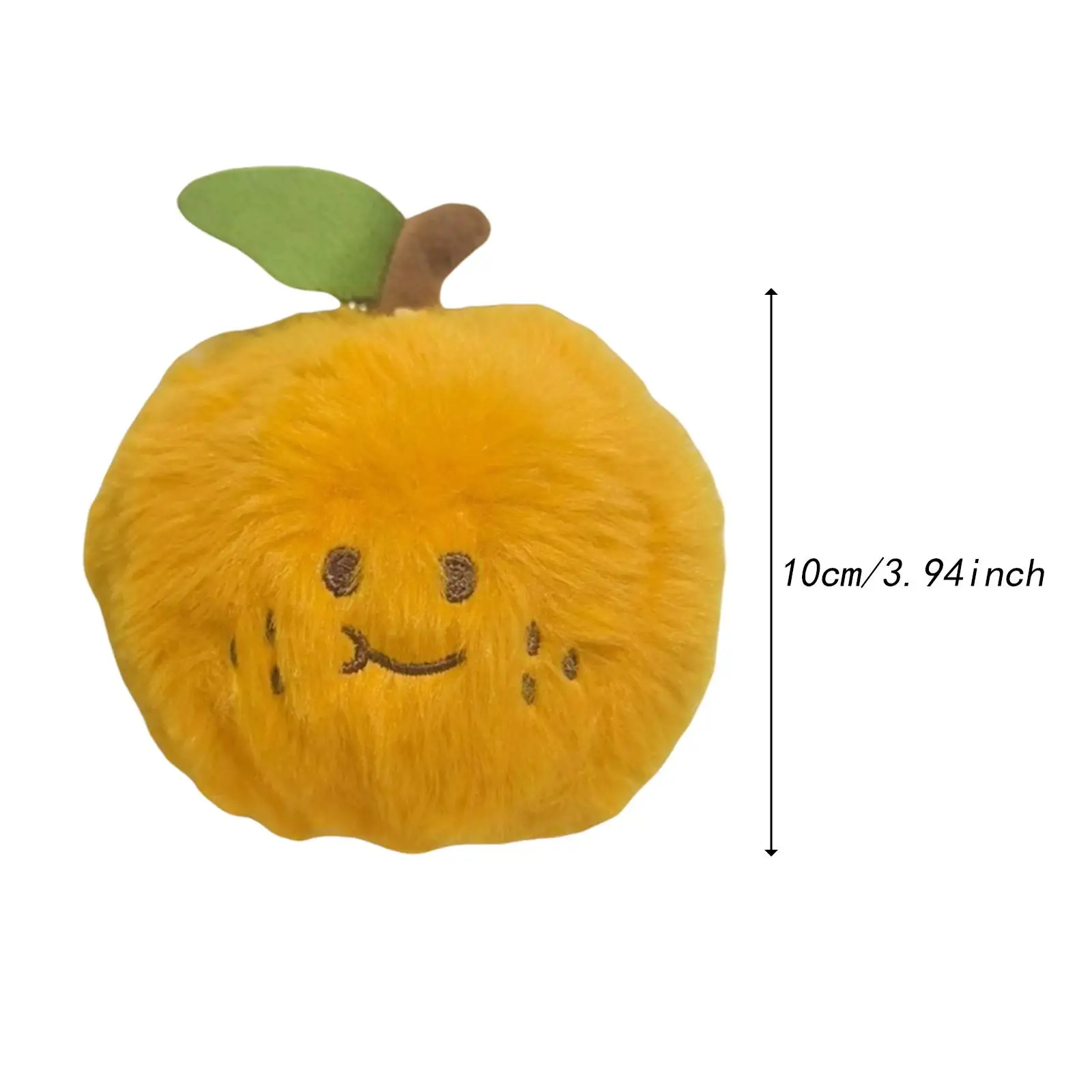 Plush Orange Keychain Pendant Cute Stuffed Doll Bag Charm Soft Fuzzy Keyring Decoration for Women Girls Car Backpack Gift