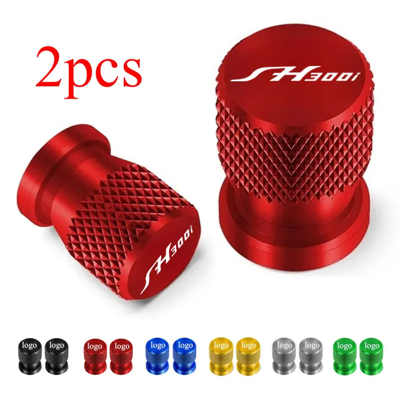 2 قطعة اكسسوارات الدراجات النارية صمام الإطارات منفذ الهواء الجذعية غطاء غطاء التوصيل CNC لهوندا SH300I SH 300I I