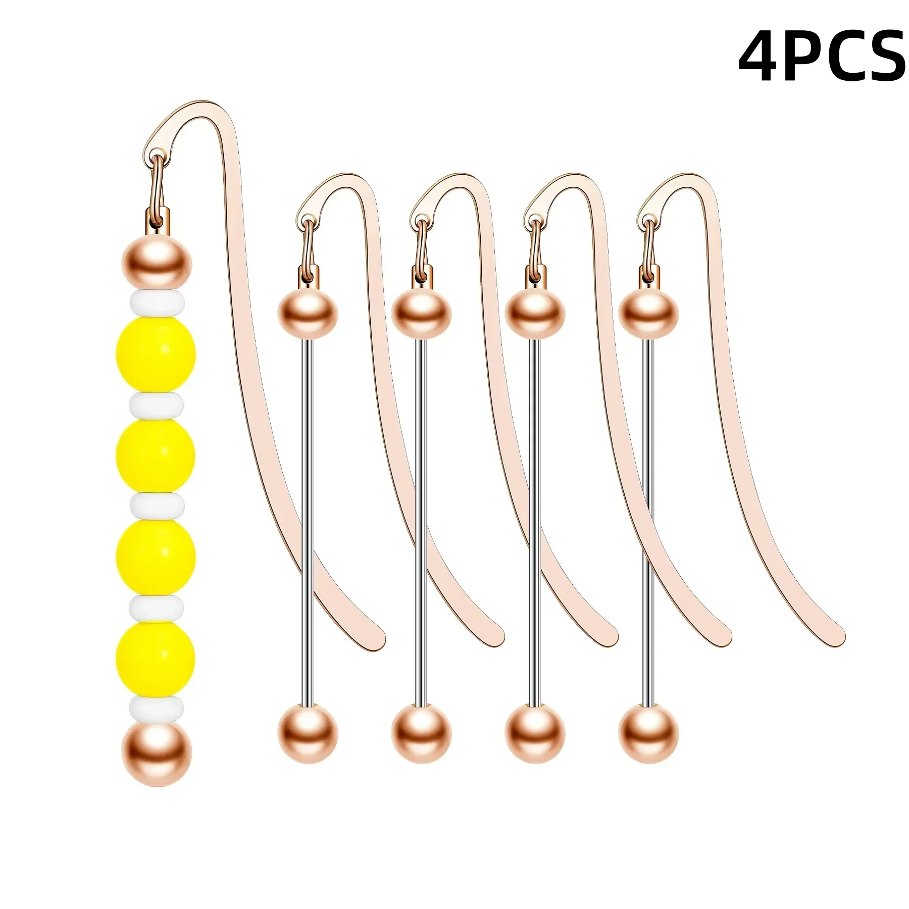 مجموعة الإشارات المرجعية القابلة للخرز DIY - مجموعة أشرطة معدنية فارغة مكونة من 4 قطع لصياغة المعلقات والمجوهرات، هدية مثالية لمحبي الكتب #2