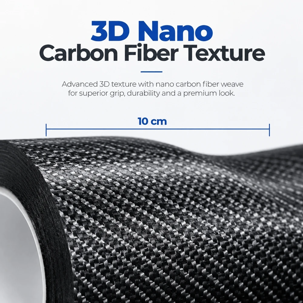 3D Carbon Fiber Car Door Edge Protection Tape Black PVC Self Adhesive Waterproof Scratch Resistant Film 1 Roll 3cm x 5m
